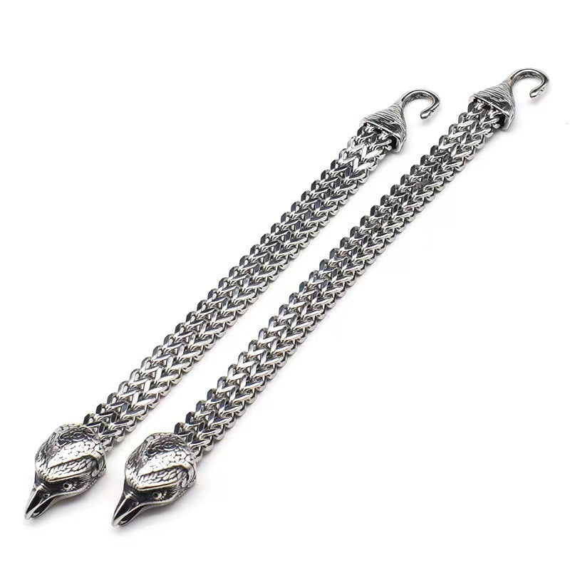 Men's Retro Punk Stainless Steel Bird Head Bracelet