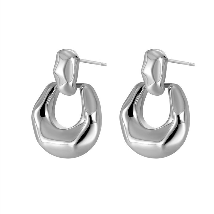 Retro Irregular Three-dimensional Geometric Stud Earrings