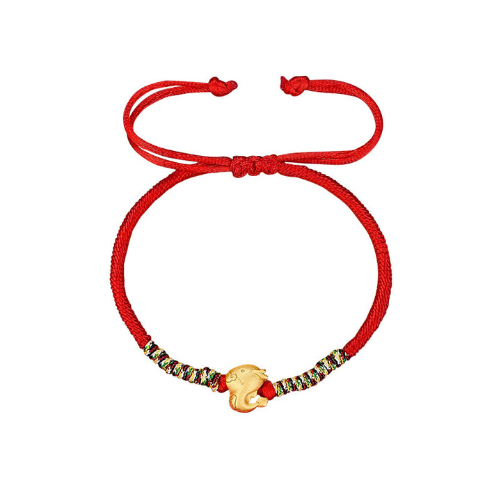 Twelve Zodiac Red Rope Bracelet Female 925 Sterling Silver
