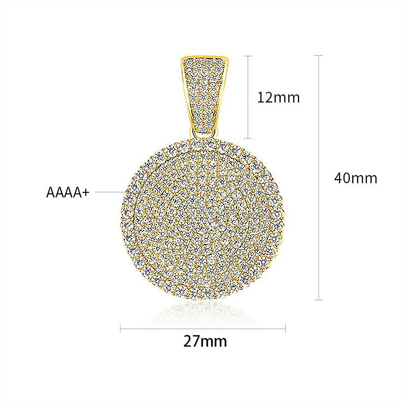 Colier de aur cu tort rotund cu diamante colier de aur micro -zircon incrustat