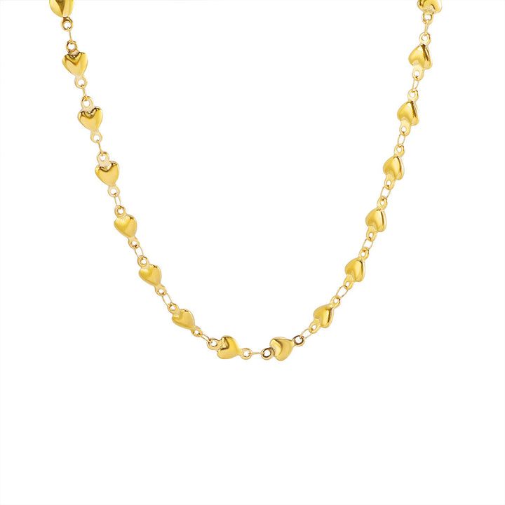 Small Exquisite Golden Heart Necklace Niche