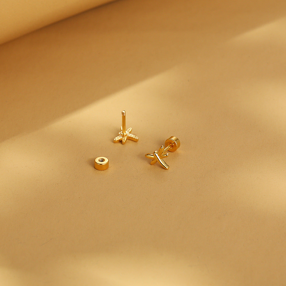 Thread Cute Dragonfly Three-dimensional Ear Studs