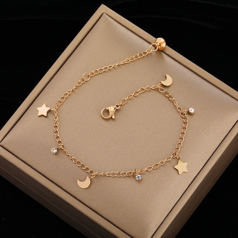 Diseño simple para mujeres de Star Moon Bracelet Women