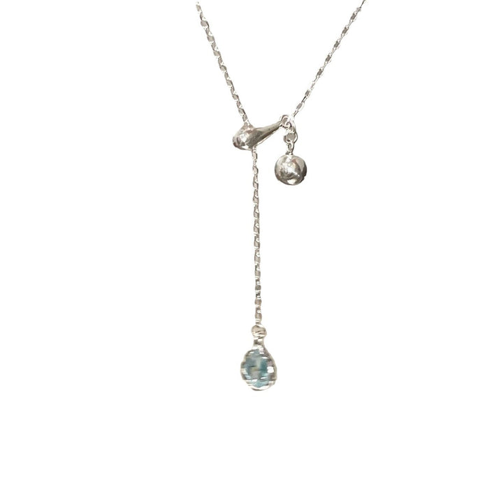A Drop Of Tears Blue Water Drop Pendant Necklace For Women