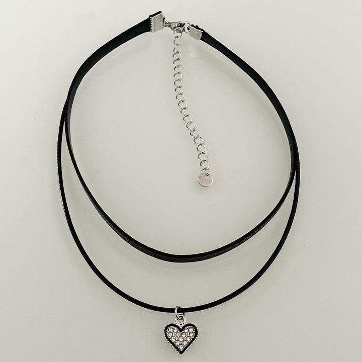Women's Korean-style Love Double-layer Necklace Special Interest Light Luxury