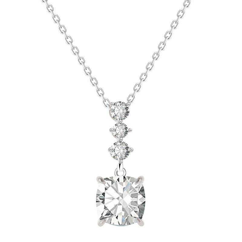 S925 Silver Zircon Necklace Female Affordable Luxury Fashion Design Sense