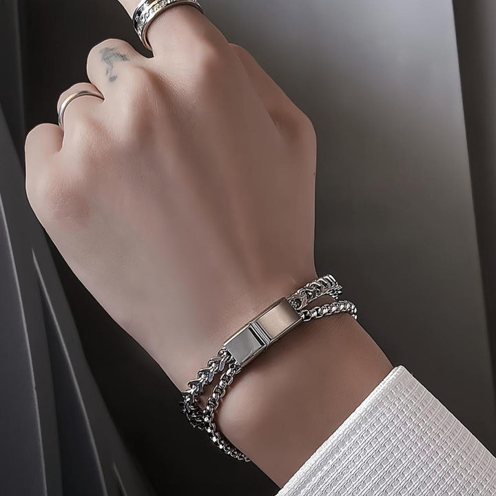 Trendy roestvrijstalen armband heren trendy ontwerp