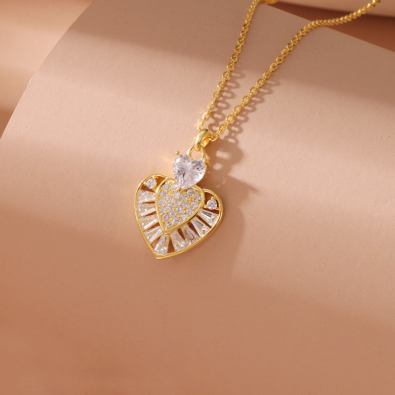 S925 Серебряный серебряный дизайн моды доступное в роскошном стиле ожерелье любовного стиля