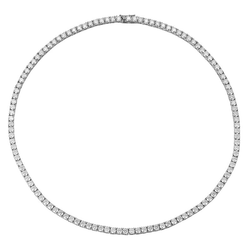 Sterling Silver Four-Claw Necklace för pojkar hiphop