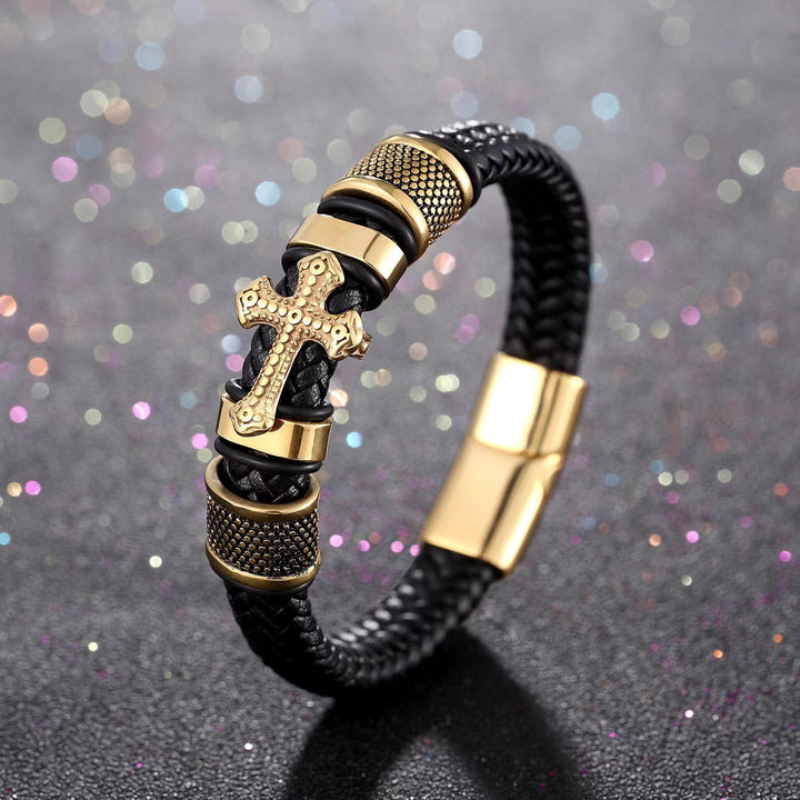 Pulseira tecida punk masculina