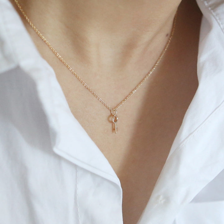 Fashion Simple Sterling Silver Plated K Gold Clavicle Chain