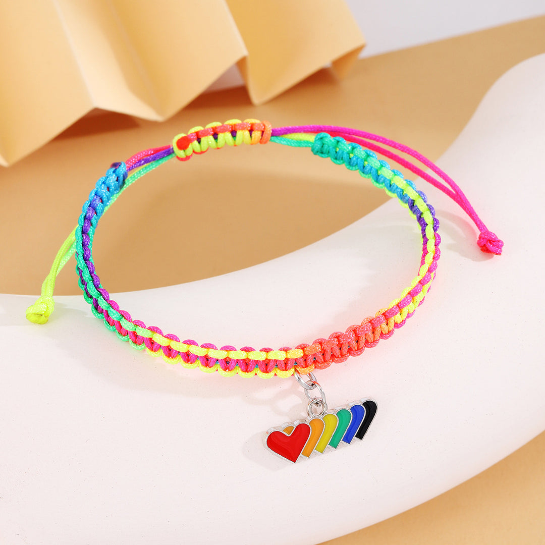 Rainbow Color Puzzle Gossip Yin e Yang Bracciale