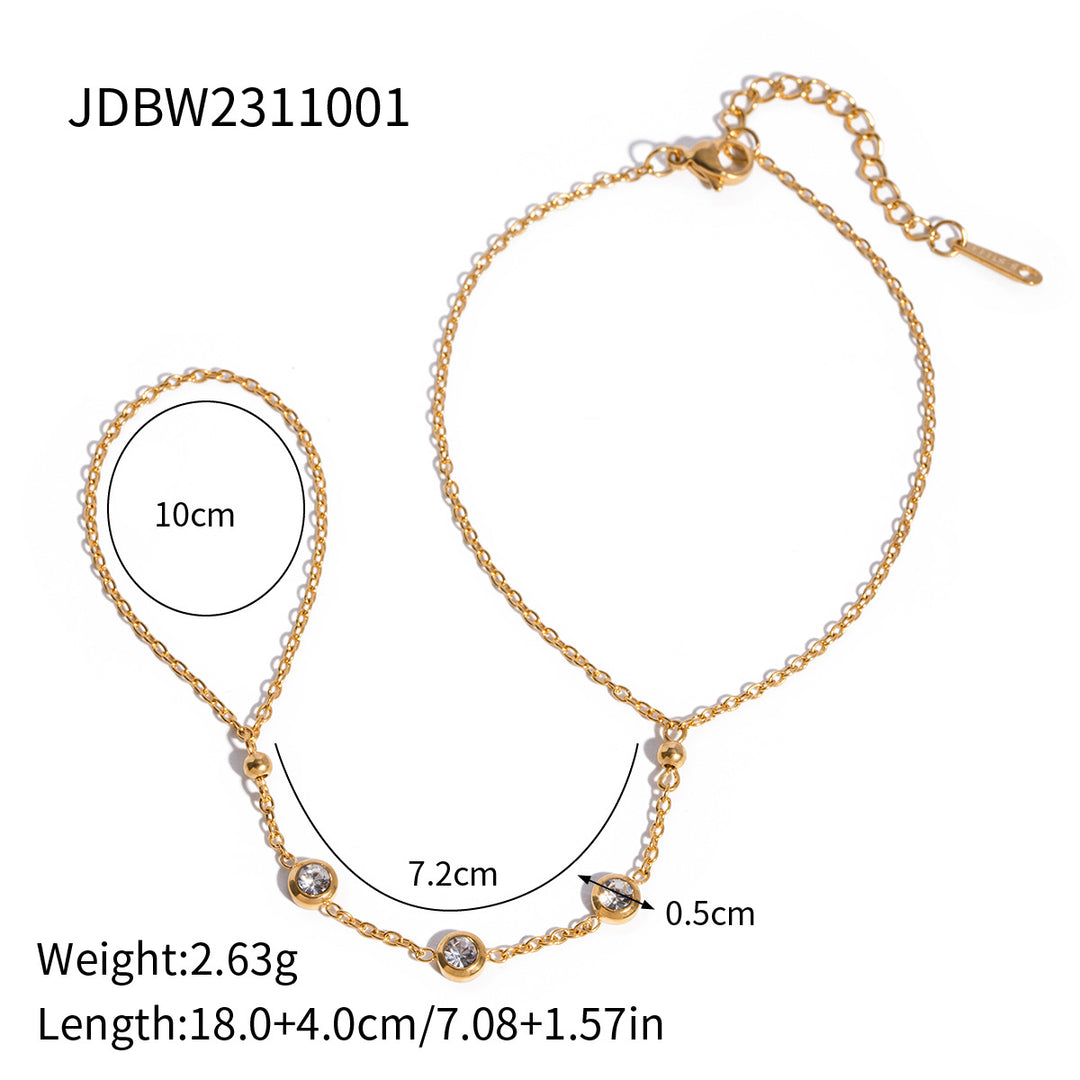 Trendy Simple Exquisite 18K Gold Stainless Steel Bracelet