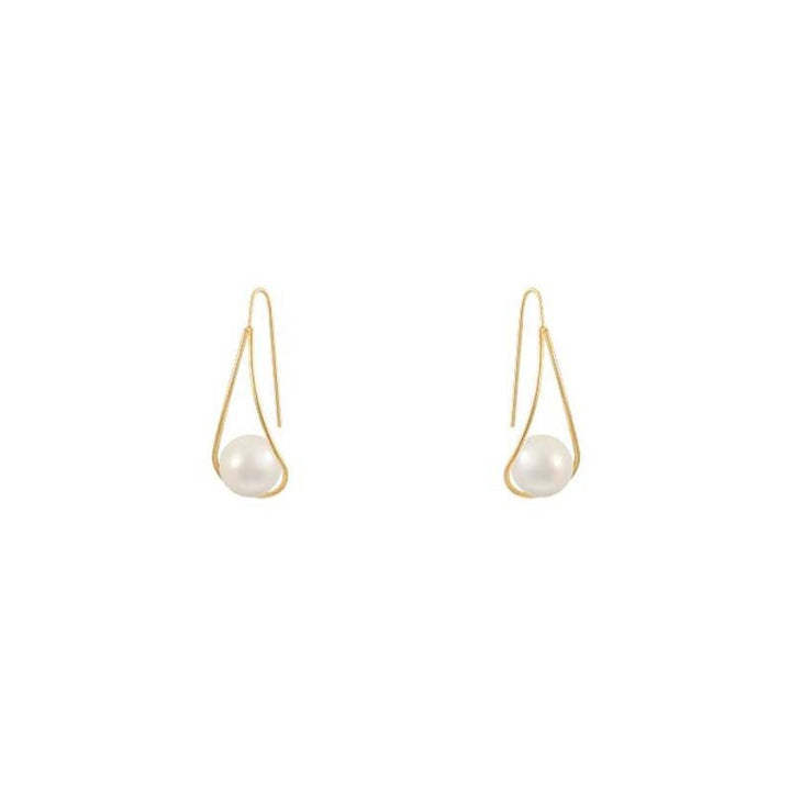 Design simplu picături de apă goală Cercei de perle pentru femei