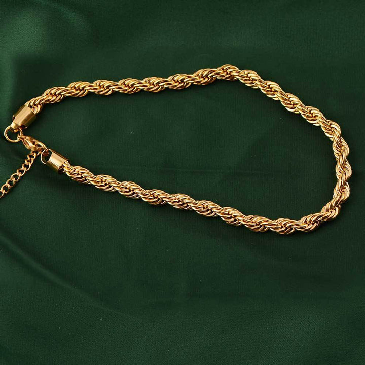 Collar de cadena de rock hip hop collar de acero inoxidable de acero inoxidable de 24k oro real