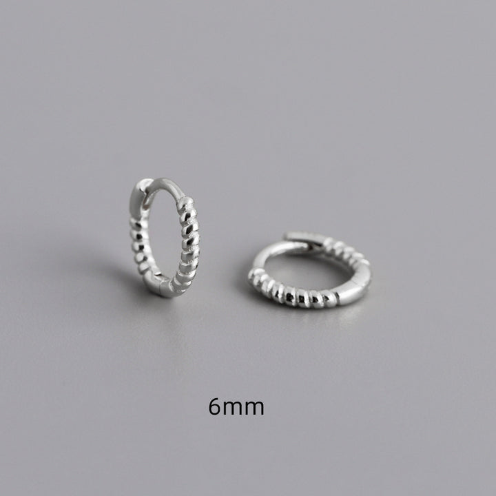 Twist răsucit formă de coardă inel de ureche argint sterlin
