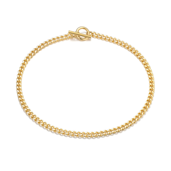 Stainless Steel Grinding Chain Necklace Gold Women's Clavicle Chain