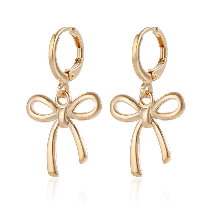 Geometric Bow Metal Earrings For Women