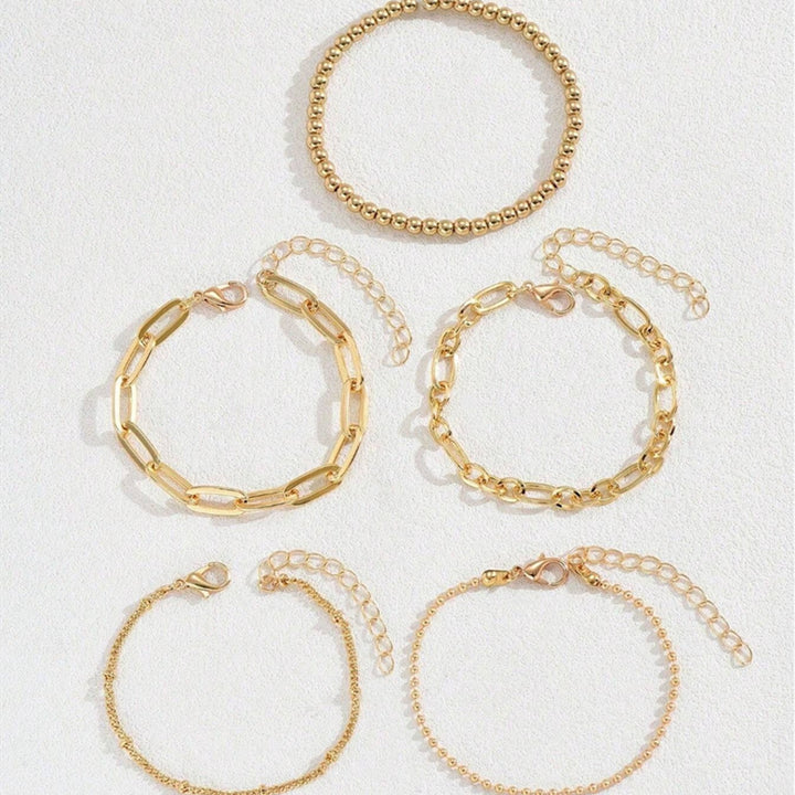 Bracelet de chaîne de chaîne de billes de balle de mode multicouche multicouche