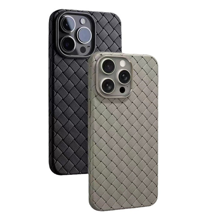 Woven Pattern Phone Case Breathable Heat Dissipation Drop-resistant Protective Cover