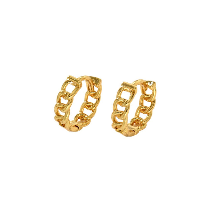 Fashion Copper Plated Real Gold Bamboo Geometric Ear Clip Women