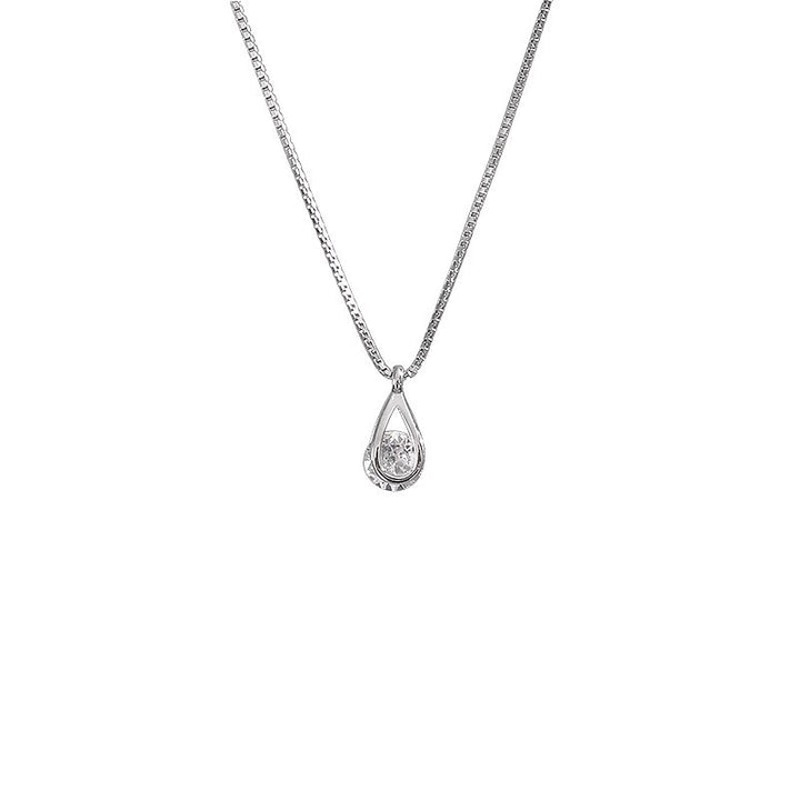 Collier de zircon en forme de drop pour femmes