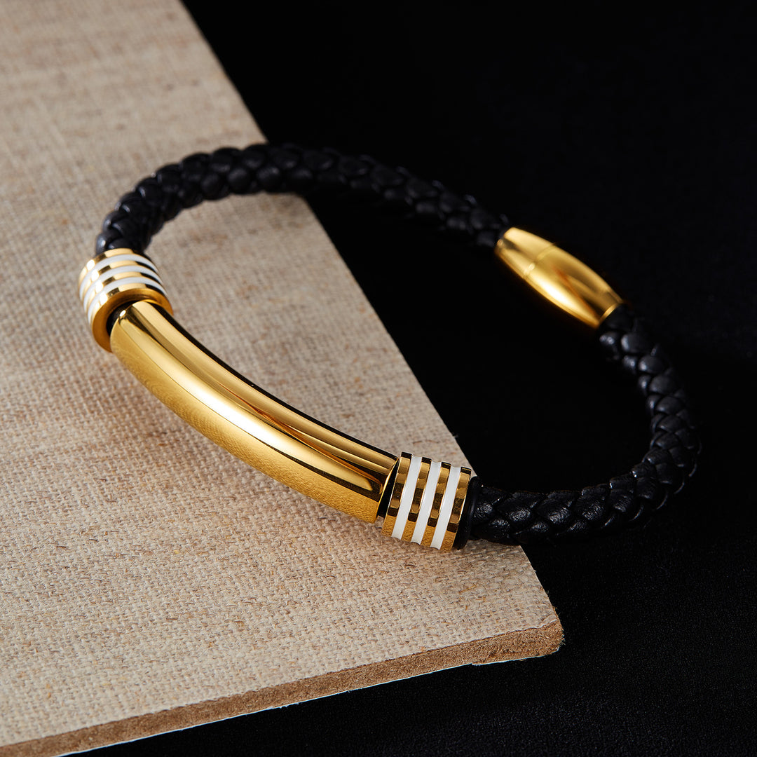 Bracelet en cuir masculin simple mode