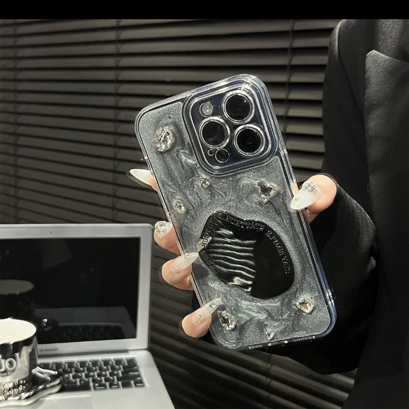 Caixa de telefone espelho cinza de cimento avançado