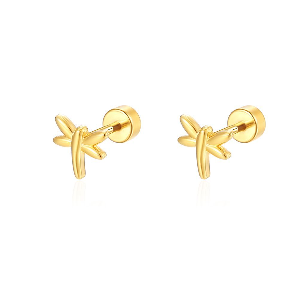 Sujet mignon libellule en trois dimensions goujons d'oreille