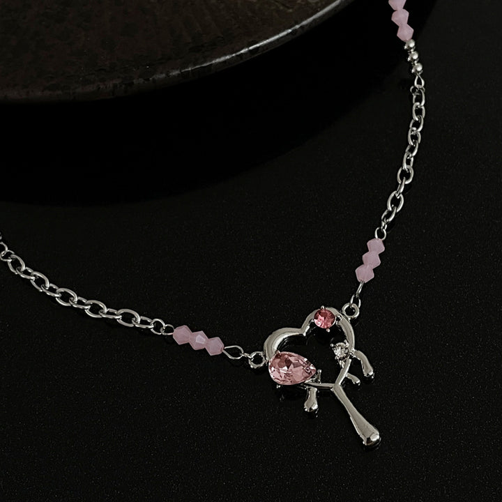 Hollow Heart-shaped Multi-part Necklace Female Niche