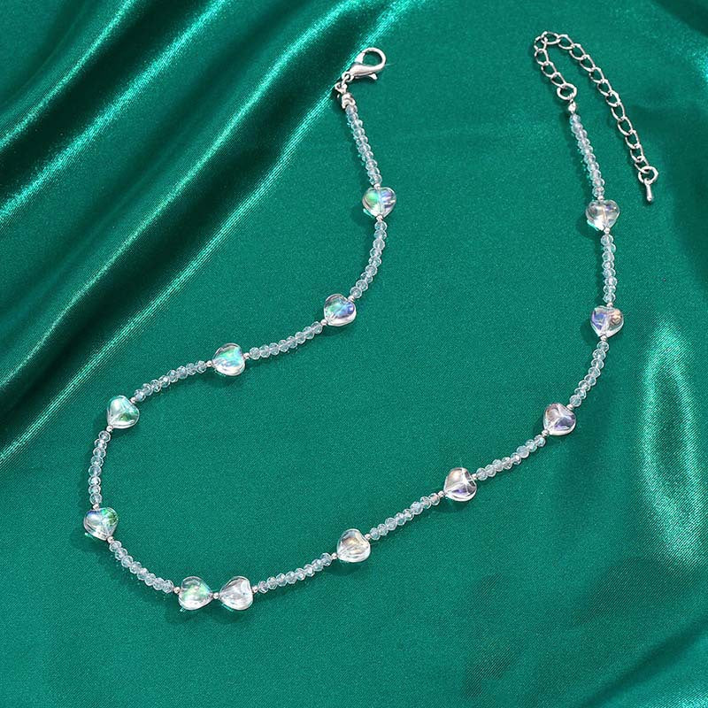Damen Perlen-Herzkristallkette von Frauen