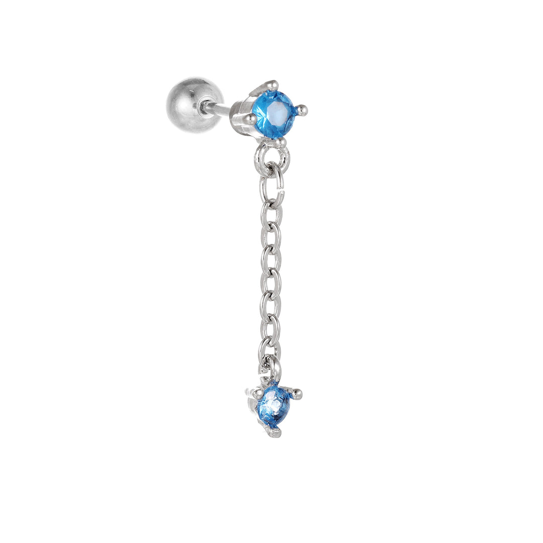 Mode smycken Piercing Star Moon Cubic Zirconia rostfritt stålhänge