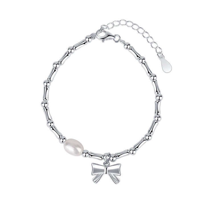 Cold Style Pearl Bow Bracelet