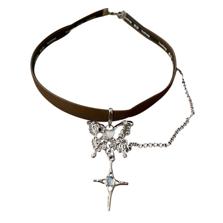 Maillard Butterfly Cross Anhänger Halskette