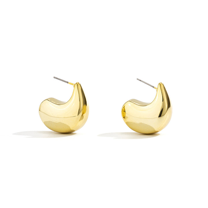 Fashion Simple Glossy Water Drop Comma Stud Earrings