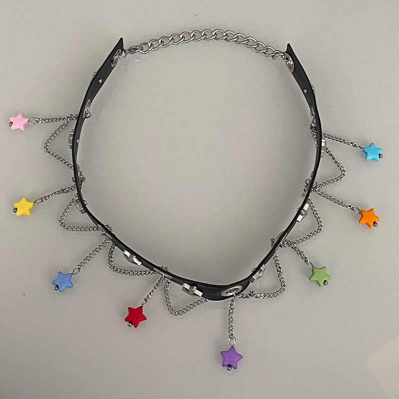 Collier de gland xingx coloré punk cool doux