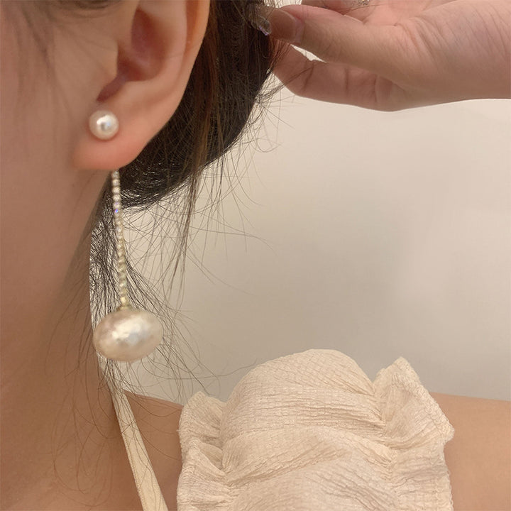 Boucles d'oreilles de perles élégantes rétro simples