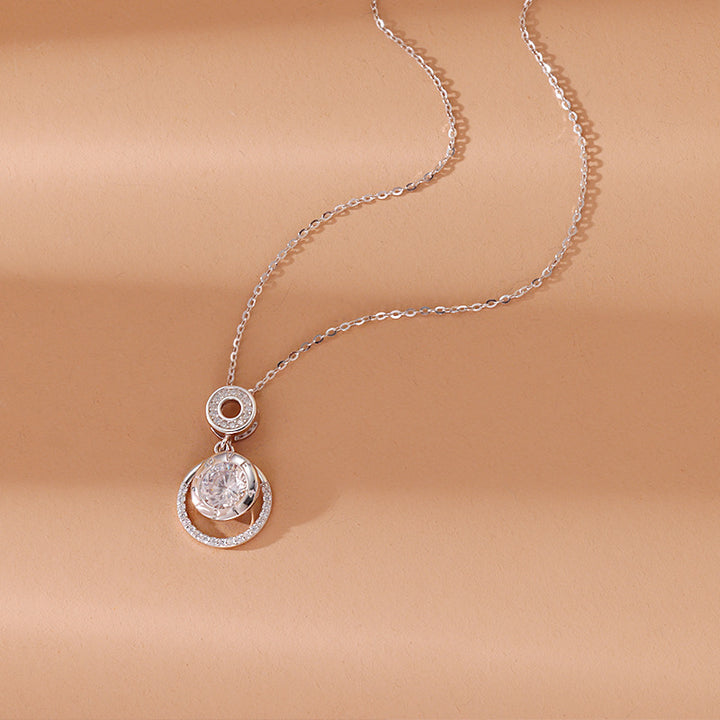 S925 Sterling Silver Love Colier cu diamante cu diamante Personalitate de modă