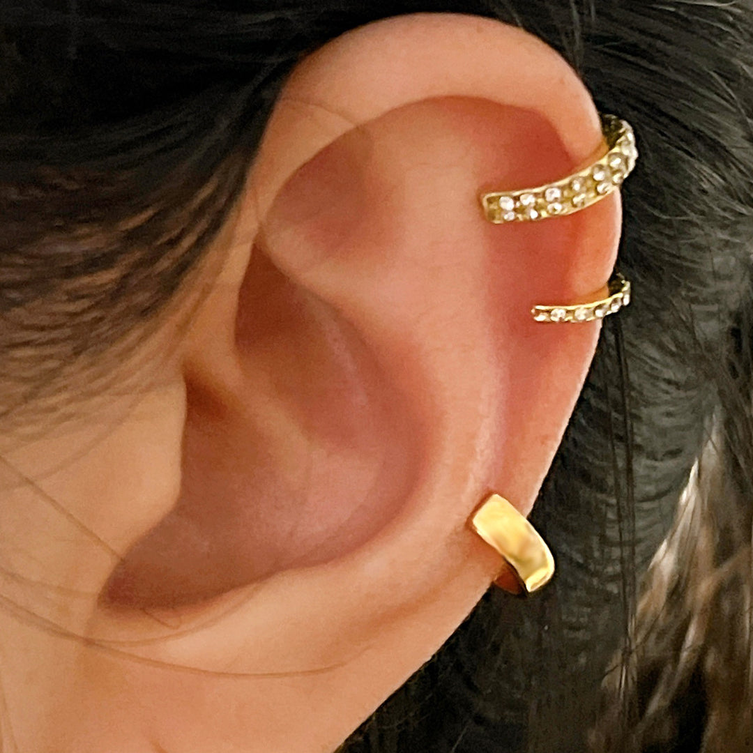 Diamentowy zestaw uszy typu C Fashion