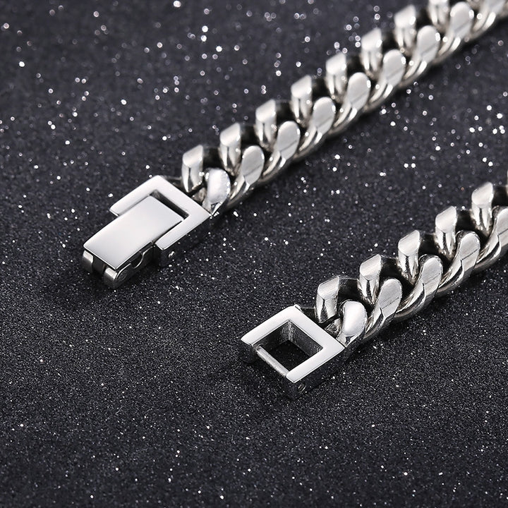 Cuban Link Chain Trimming Chain Jewelry Buckle Titanium Steel Bracelet