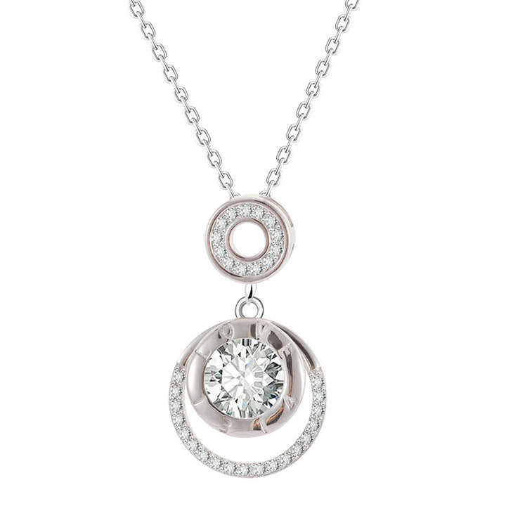 S925 STERLING SILP LOVE Collier à collier de diamant Personnalité de la mode