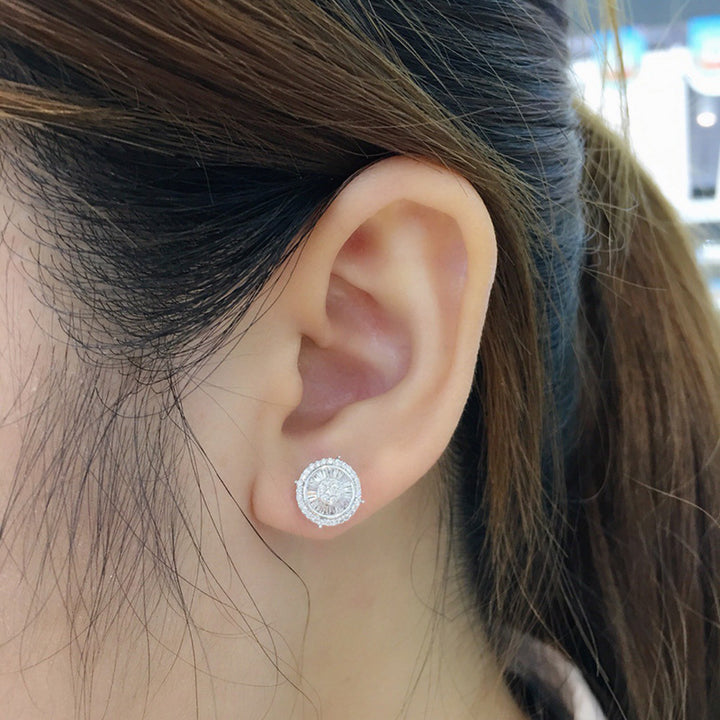 Super trendy einzigartiger Ohrringe Kreis