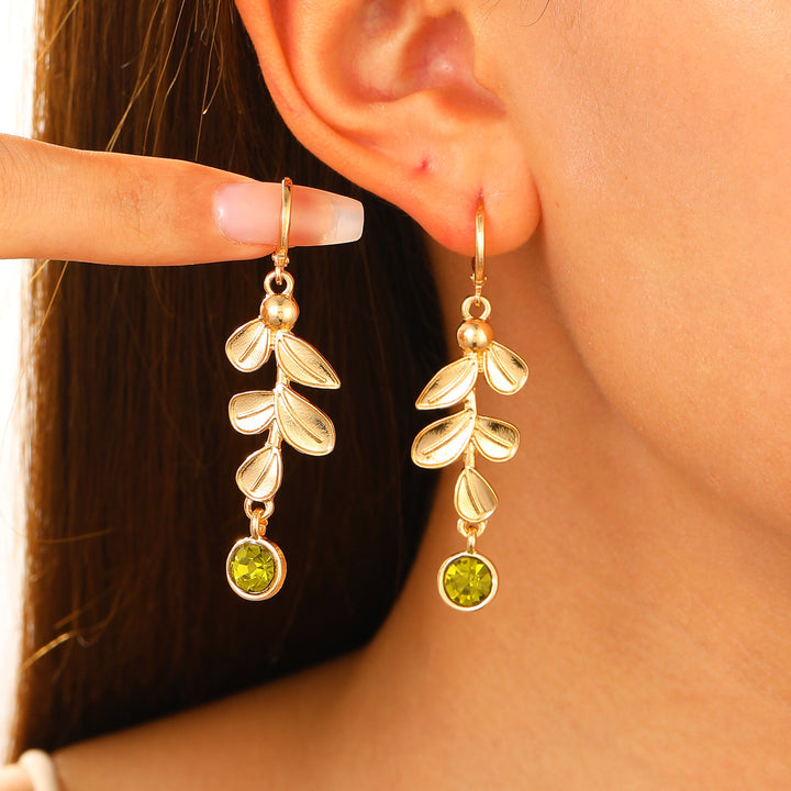 Fashion simple de boucles d'oreille en forme de feuilles créatives