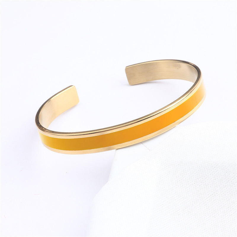 Fashion Colorful Electroplated Stainless Steel Bracelet