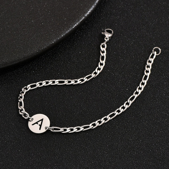 Simple Letter Titanium Steel Bracelet Special-interest Design
