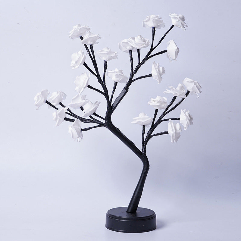 Pöytävalaisimen kukkapuu ruusulamput keijupöytä yövalot USB -ohjatut lahjat häät Valentine Christmas Discoration