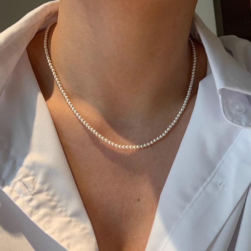 Collier de perles de millet ultra-fin pour femmes