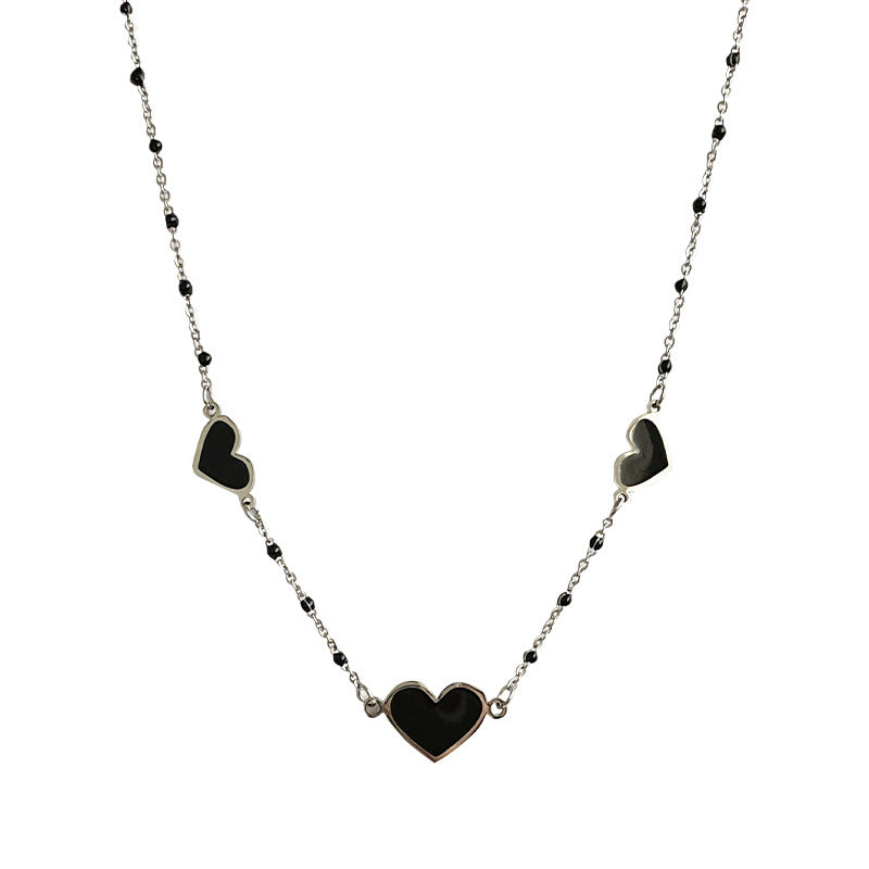 Дизайн специального интереса Черный сердечный ожерелье