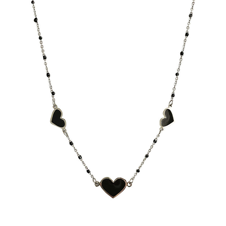 Special-interest Design Black Heart Necklace