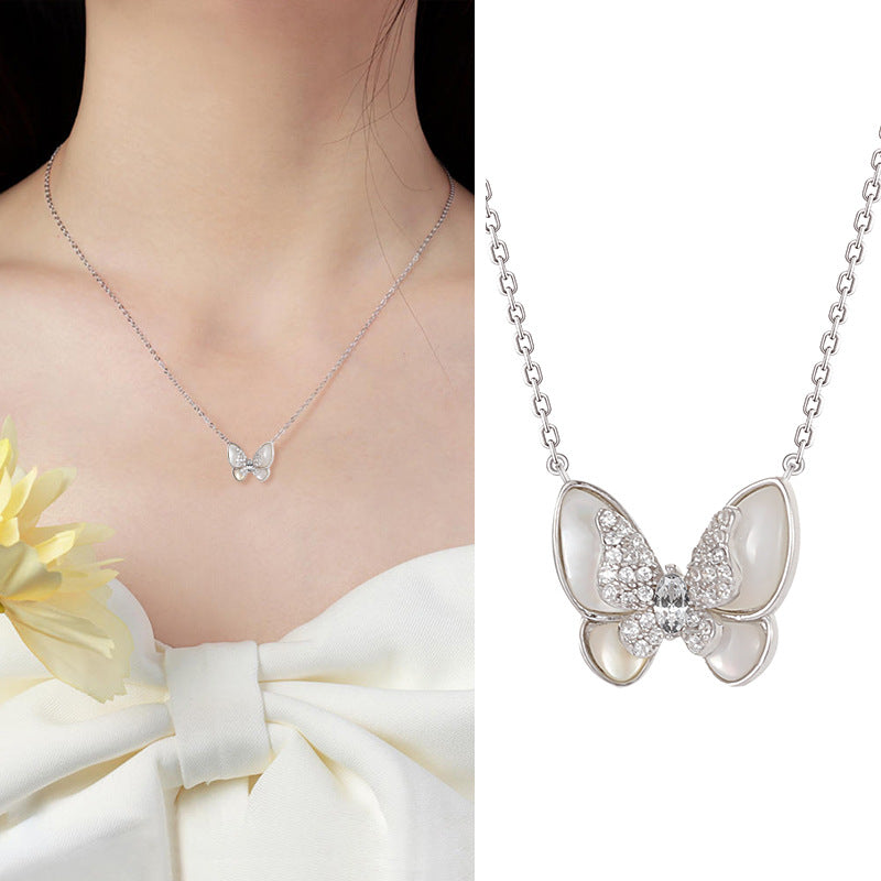 S925 Sterling Silver Cherry Halskette für Frauen Licht Luxus